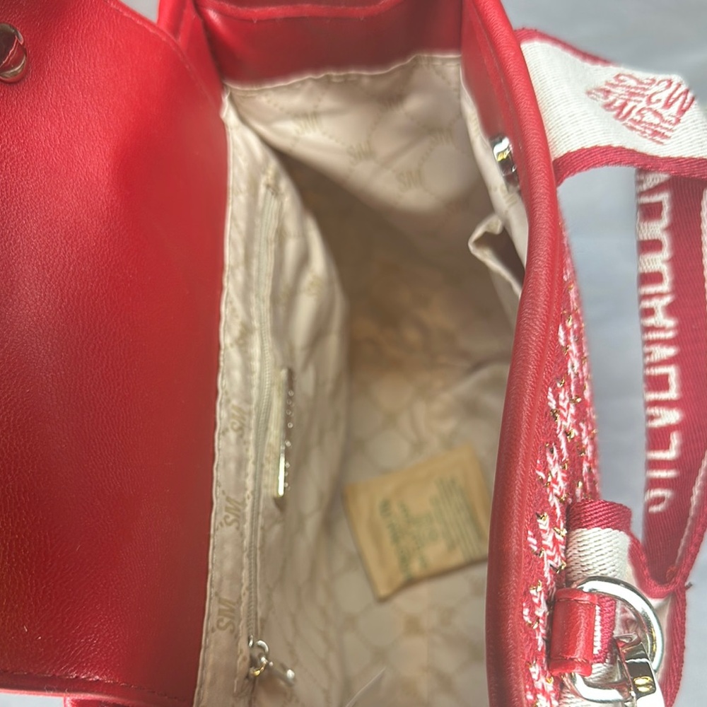 Steve Madden Red And White Patterned Crossbody Bag - image 3